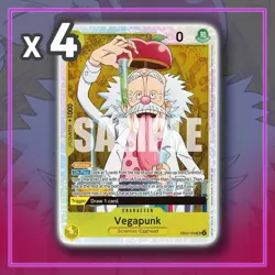Vegapunk EB02-056 SR Extra Booster Anime 25th ONE PIECE TCG x4 - Image 1