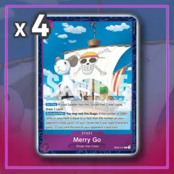 Merry Go EB02-041 R Extra Booster Anime 25th ONE PIECE TCG x4 - Image 1