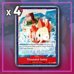 Thousand Sunny EB02-009 Extra Booster Anime 25th ONE PIECE TCG x4 - Image 1