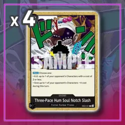 Three-Pace Hum Soul Notch Slash EB02-051 ONE PIECE TCG x4 - Image 1