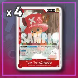Tony Tony.Chopper EB02-003 R Extra Booster Anime 25th ONE PIECE TCG x4 - Image 1