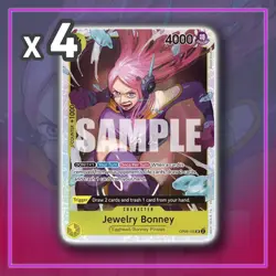 Jewelry Bonney OP08-105 Super Rare SR Two Legends ONE PIECE TCG x4 - Image 1