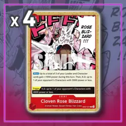 Cloven Rose Blizzard EB02-007 Extra Booster Anime 25th ONE PIECE TCG x4 - Image 1
