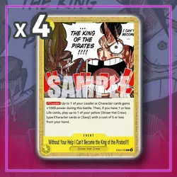 Without Help I Can't Become the King of the Pirates EB02-059 ONE PIECE TCG x4 - Image 1