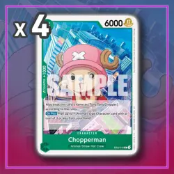 Chopperman EB02-016 Extra Booster Anime 25th ONE PIECE TCG x4 - Image 1