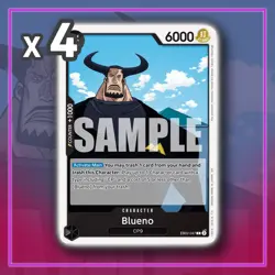 Blueno EB02-047 Extra Booster Anime 25th ONE PIECE TCG x4 - Image 1