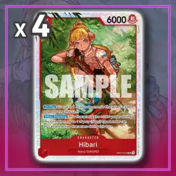 Hibari OP11-010 Super Rare A Fist of Divine Speed Navy Sword ONE PIECE TCG x4 - Image 1