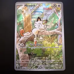 Pokemon Meowth 106/094 Me02: Phantasmal Flames Holo Illustration Rare TCG Card - Image 1