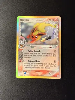 Pokemon Flareon Delta Species Holo Rare 5/113 2005 English TCG Card - Image 2