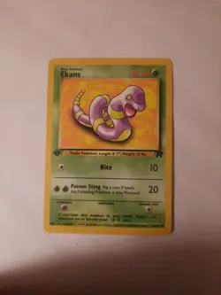 Pokemon Card 1st Edition Ekans 56/82 Team Rocket Common. - Image 1