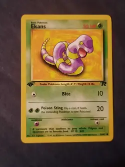 Pokemon Card 1st Edition Ekans 56/82 Team Rocket Common. - Image 4