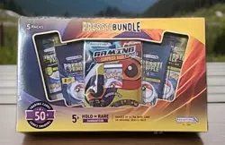Presstibundle Pokemon Card Bundle 5 Packs 50+ Cards 5+ Holo or Rare Sealed Box - Image 1