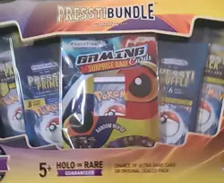 Presstibundle Pokemon Card Bundle 5 Packs 50+ Cards 5+ Holo or Rare Sealed Box - Image 2