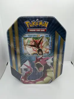 Pokemon TCG Triple Power Tin Shiny Gyarados Trading Card EX 2016 Factory Sealed - Image 1