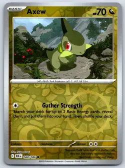 Axew - Reverse Holo - SV: Black Bolt 068/086 Pokemon Card NM - Image 1