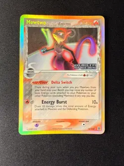 Pokemon Mewtwo Delta Species Holo Rare 12/113 2005 English TCG Card - Image 1