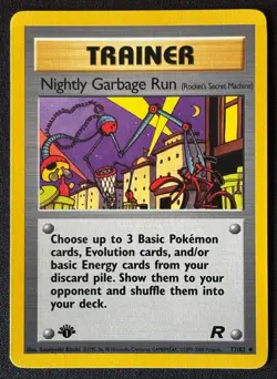 1st Edition Nightly Garbage Run - Team Rocket - #77/82 - Vintage Pokemon Card - Image 1