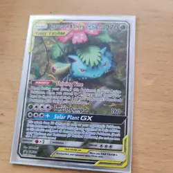 Venusaur & Snivy GX SM229 TAG TEAM GX Holo Black Star Promo Pokemon Card - Image 1