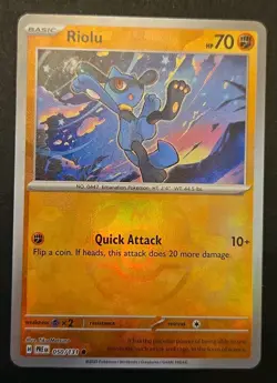 Riolu [Master Ball] #50 Pokemon Prismatic Evolutions NM Pokemon TCG - Image 1