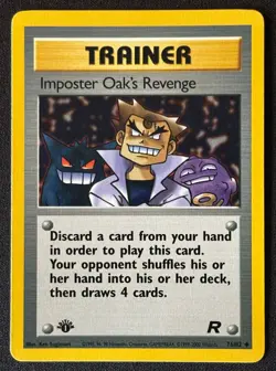 1st Edition Imposter Oak’s Revenge Team Rocket - #76/82 - Vintage Pokemon Card - Image 1