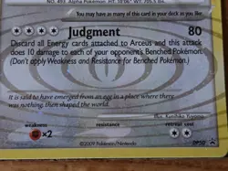 Arceus Holo Rare DP50 – Diamond & Pearl Promo 2009 – Pokemon Card LV 100 - Image 5