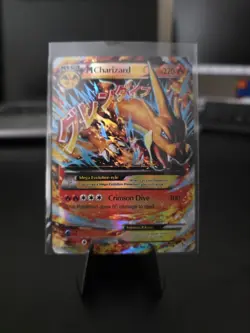 Custom Holo Display Pokemon TCG Mega M Charizard EX Evolutions 107/106 - Image 1
