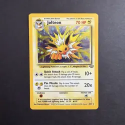 LP Pokemon TCG Jolteon Holo 4/64 (Jungle / Unlimited / 1999) - Image 1