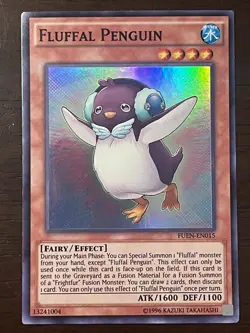 YuGiOh SUPER RARE Fluffal Penguin Fusion Enforcers FUEN-EN015 Effect Holo Card - Image 1