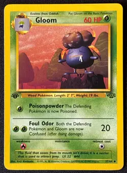 1st Edition Gloom - Jungle - #37/64 - Vintage Pokemon Card 1999 WOTC - Image 1