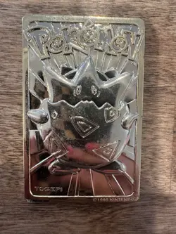 Pokemon 23K Gold Plated Togepi Trading Card 1999 Burger King Limited Edition - Image 1
