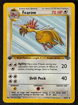 1st Edition Fearow - Jungle - #36/64 - Vintage Pokemon Card 1999 WOTC - Image 1