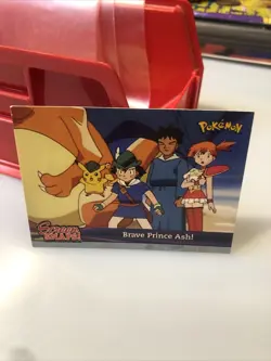 Pokemon Card Brave Prince Ash! Screen Snap 03 Tv Animation Edition Topps 2001 - Image 2