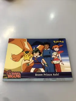 Pokemon Card Brave Prince Ash! Screen Snap 03 Tv Animation Edition Topps 2001 - Image 3