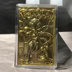 Vintage 1999 Burger King Mewtwo Pokemon 23K Gold Plated Card - Image 1