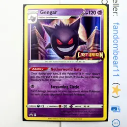 2022 Gengar STAMPED Holo Prerelease card PROMO SWSH241 Lost Origin Pokemon - Image 1