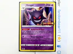 2022 Gengar STAMPED Holo Prerelease card PROMO SWSH241 Lost Origin Pokemon - Image 3