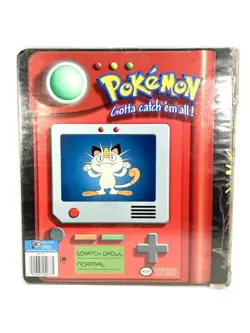 Vintage Pokemon Pikachu & Meowth Trading Card 3 Ring Binder Plymouth 1999 Dmg - Image 2