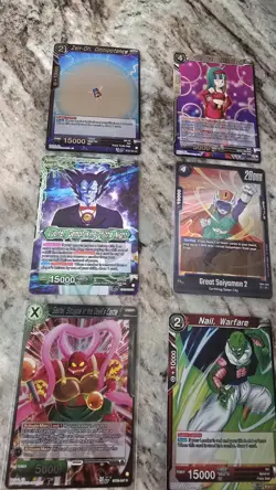 Dragon Ball Super Card Lot 16 Cards Toppo Nail Zamasu Piccolo & More - Image 2