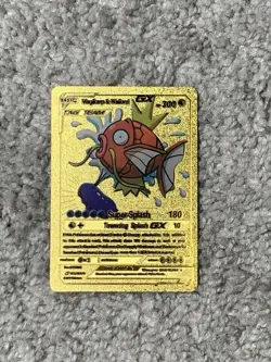 Magikarp&Wailord GX HP300 Tag Team Spr Splash Gold Foil Fan Art Display Card NM - Image 1