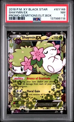2016 POKEMON XY BLACK STAR PROMO GENERATIONS ELITE TRAINER BOX SHAYMIN EX PSA 7 - Image 1