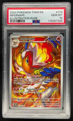 2024 Pokemon Twilight Masquerade Infernape IR PSA 10 Gem Mint #173/167 - Image 1