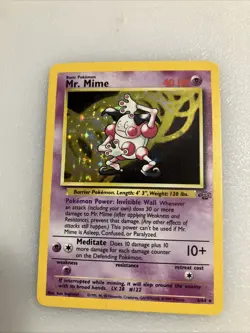 Pokemon TCG 1999 Mr. Mime Jungle Holo 6/64 Good Condition - Image 1
