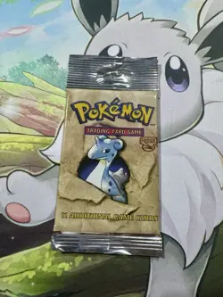 Rare Pokemon Unlimited Fossil Set Sealed Long Crimp Booster Pack. - Image 1