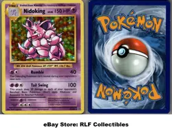 2016 Pokemon, XY Evolutions, #45/108 Nidoking, Holo Rare - Image 1
