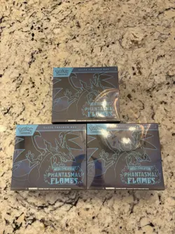 Pokemon Mega Evolution Phantasmal Flames ETB Elite Trainer Box Lot Of 3 SEALED - Image 1
