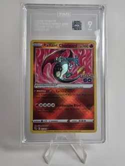 Pokemon TCG Pokemon GO 011/078 RADIANT CHARIZARD TAG Graded 9 MINT - Image 1