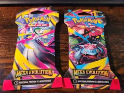 Pokemon TCG Mega Evolution Sleeved Booster Pack Lot of 2 - Image 1