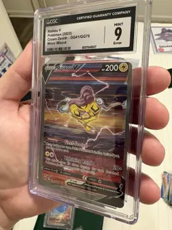 2023 Pokemon Crown Zenith Raikou V Galarian Gallery GG41/GG70 CGC 9 MISCUT ERROR - Image 2