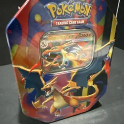 Pokemon TCG Mega Charizard Y ex Tin 4 Booster Packs & Charizard Promo Sealed - Image 3