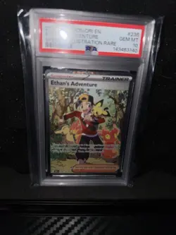 2025 POKEMON DRI EN-DESTINED RIVALS #236 ETHAN'S ADVENTURE PSA 10 - Image 1